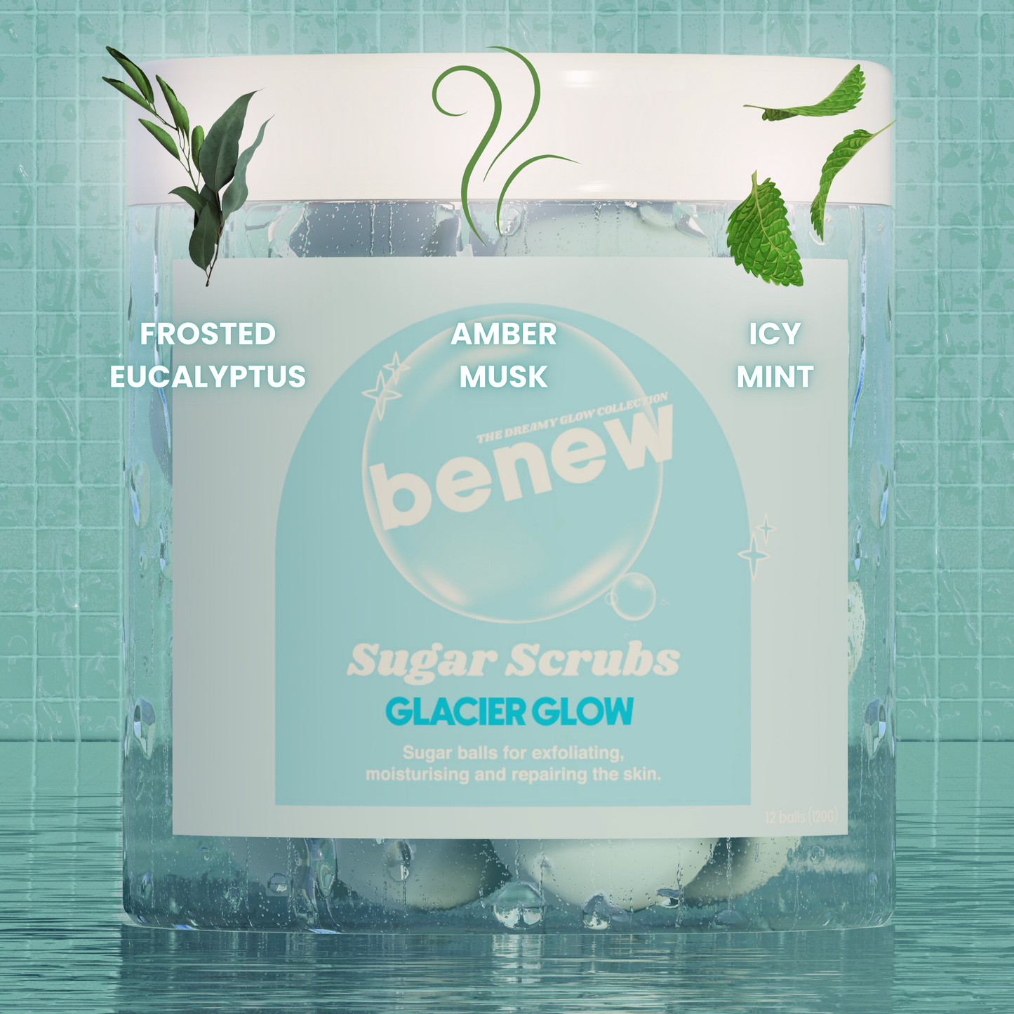 Glacier Glow Body Sugar Scrub Balls