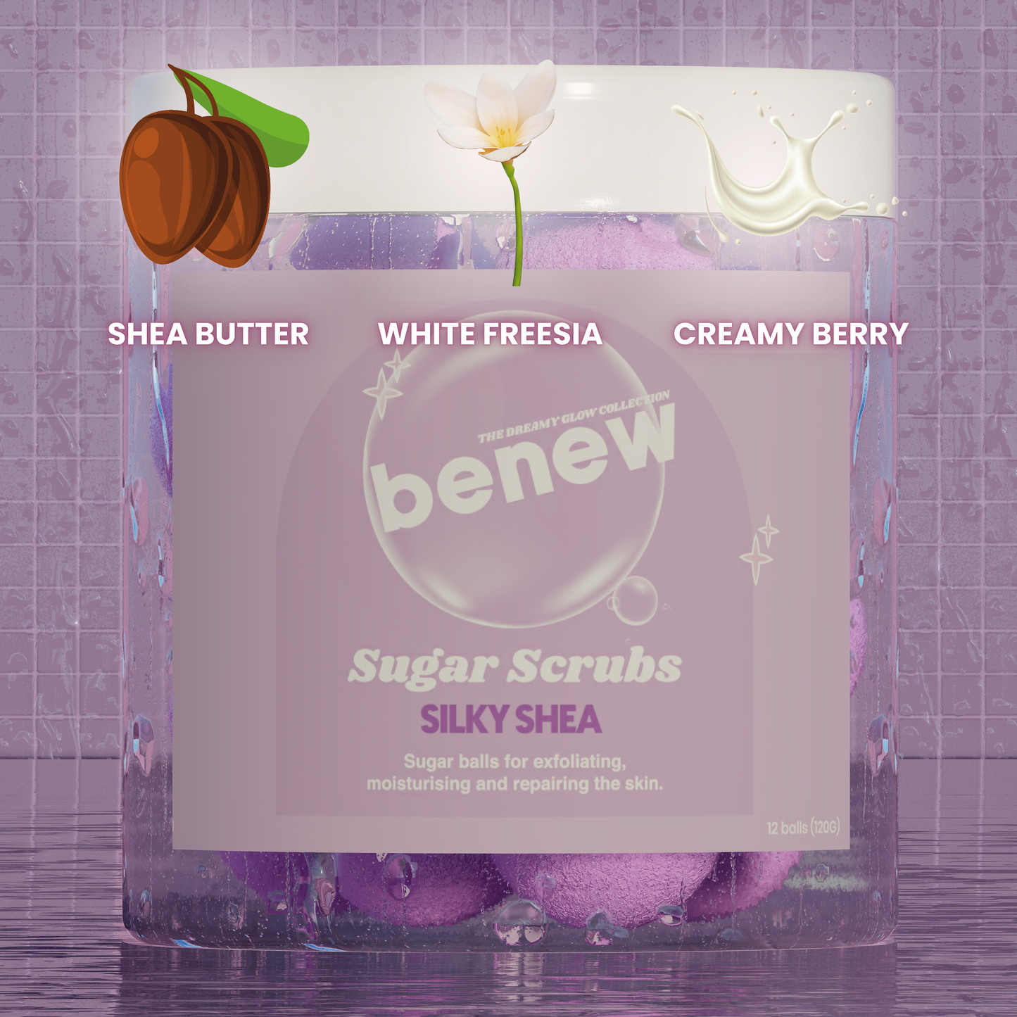 Silky Shea Body Sugar Scrub Balls