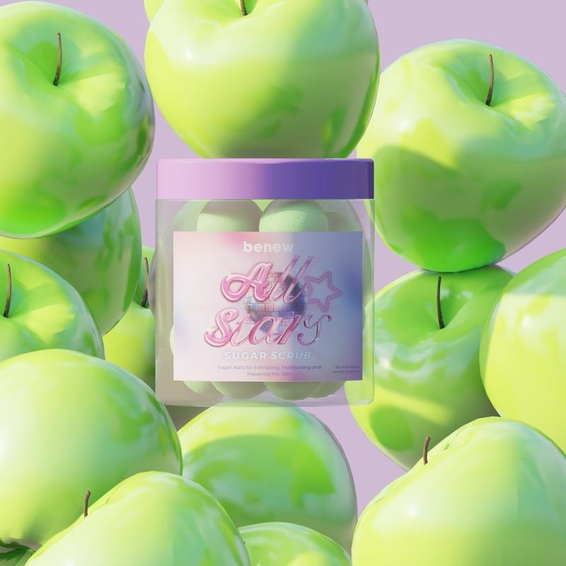 Green Apple Body Sugar Scrub Balls