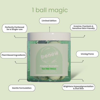 Tea Tree Tingle Body Sugar Scrub Balls